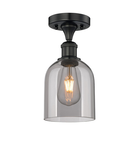 Edison One Light Semi-Flush Mount in Matte Black (405|616-1F-BK-G558-6SM)