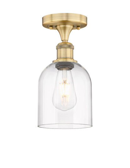 Edison One Light Semi-Flush Mount in Brushed Brass (405|616-1F-BB-G558-6CL)