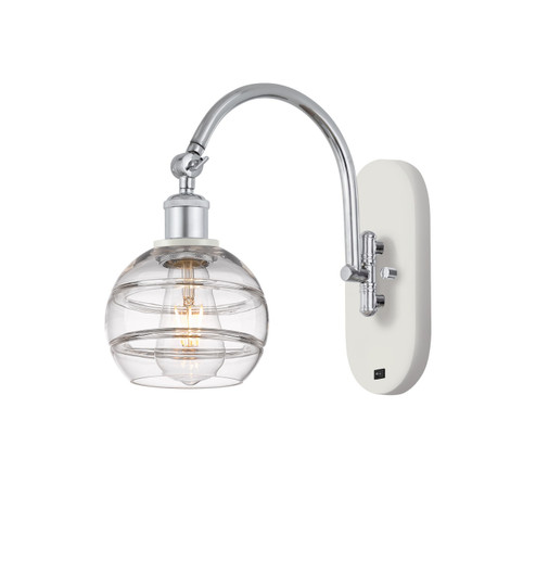 Ballston One Light Wall Sconce in White Polished Chrome (405|518-1W-WPC-G556-6CL)