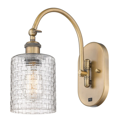 Ballston One Light Wall Sconce in Brushed Brass (405|518-1W-BB-G112C-5CL)