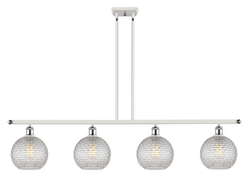 Ballston Four Light Island Pendant in White Polished Chrome (405|516-4I-WPC-G122C-8CL)