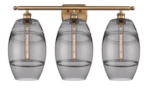 Ballston Three Light Bath Vanity in Brushed Brass (405|516-3W-BB-G557-8SM)