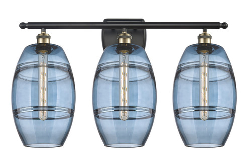 Ballston Three Light Bath Vanity in Black Antique Brass (405|516-3W-BAB-G557-8BL)