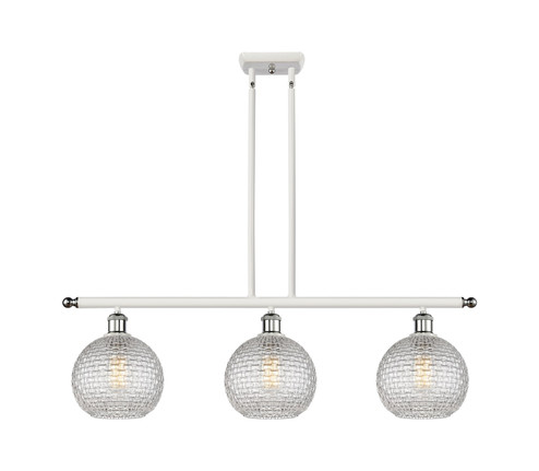 Ballston Three Light Island Pendant in White Polished Chrome (405|516-3I-WPC-G122C-8CL)