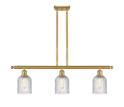 Ballston Three Light Island Pendant in Satin Gold (405|516-3I-SG-G559-5CL)