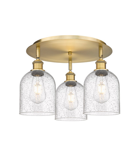 Ballston Three Light Flush Mount in Brushed Brass (405|516-3C-BB-G558-6SDY)