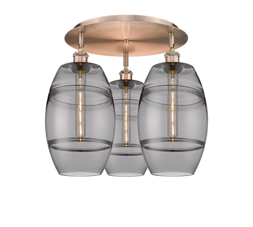 Ballston LED Flush Mount in Antique Copper (405|516-3C-AC-G557-8SM) Ballston LED Flush Mount in Antique Copper (405|516-3C-AC-G557-8SM)