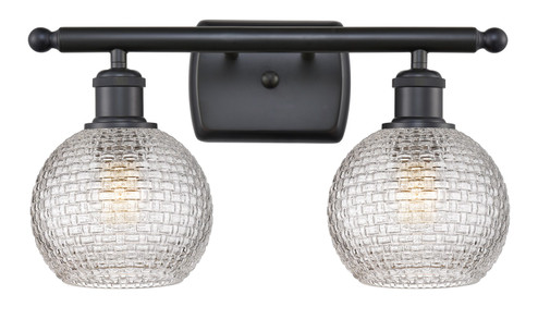 Ballston Two Light Bath Vanity in Matte Black (405|516-2W-BK-G122C-6CL)