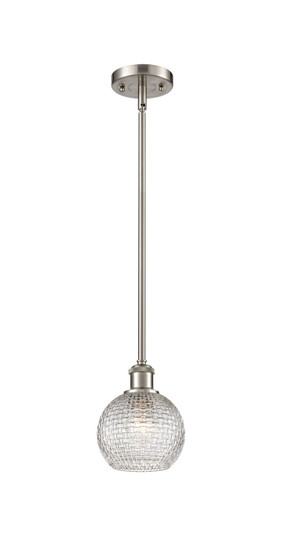 Ballston One Light Mini Pendant in Brushed Satin Nickel (405|516-1S-SN-G122C-6CL)