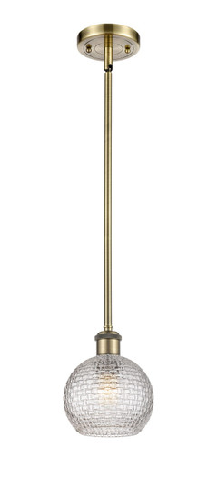 Ballston One Light Mini Pendant in Antique Brass (405|516-1S-AB-G122C-6CL)