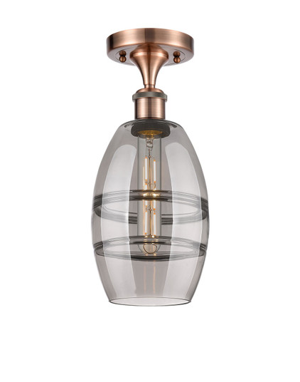 Ballston One Light Semi-Flush Mount in Antique Copper (405|516-1C-AC-G557-6SM)