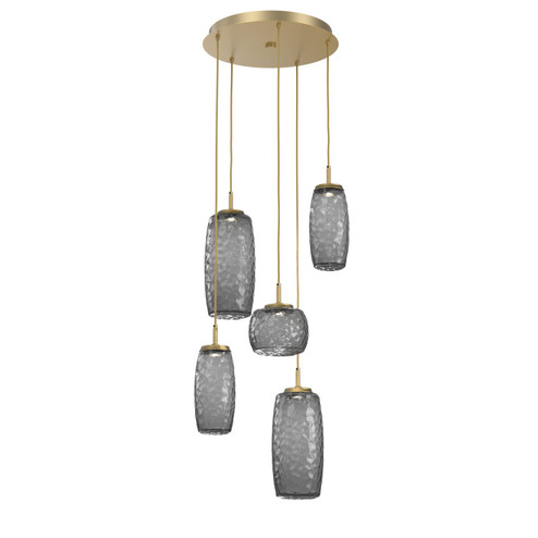 Vessel LED Pendant in Gilded Brass (404|CHB0091-05-GB-S-C01-L1)