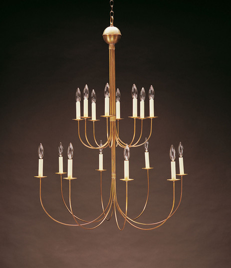 Chandelier 16 Light Hanging Fixture in Antique Brass (196|916-AB-LT16)