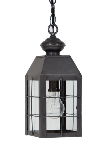 Woodcliffe One Light Hanging Lantern in Dark Brass (196|8312-DB-MED-CLR)