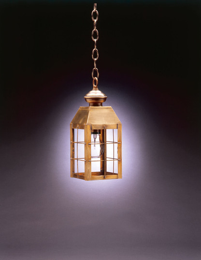 Woodcliffe One Light Hanging Lantern in Antique Brass (196|8312-AB-MED-CLR)