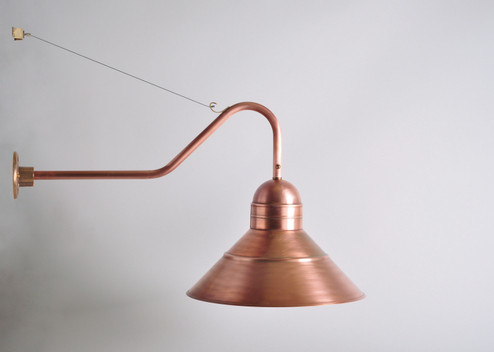 Barn One Light Wall Mount in Antique Copper (196|3456-AC-MED)