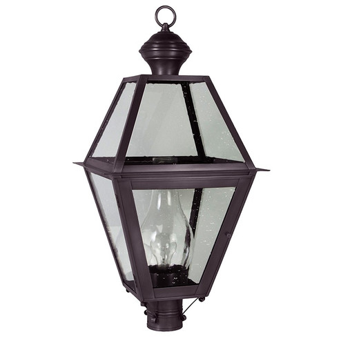 Boston One Light Post Mount in Dark Brass (196|1073-DB-CIM-CSG)