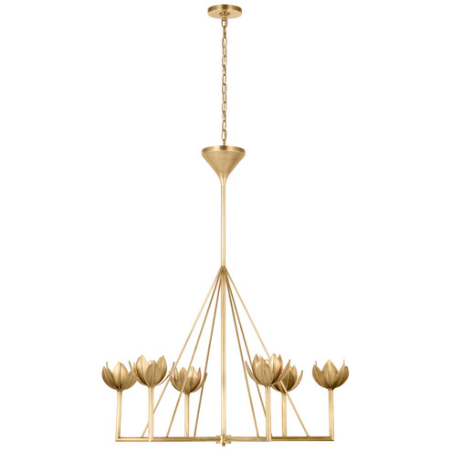 Alberto Six Light Chandelier in Antique-Burnished Brass (268|JN 5004AB)