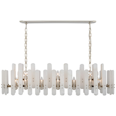 Bonnington 24 Light Linear Chandelier in Polished Nickel (268|ARN 5127PN-ALB)