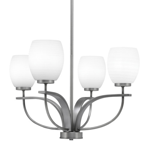 Cavella Four Light Chandelier in Graphite (200|3904-GP-615)