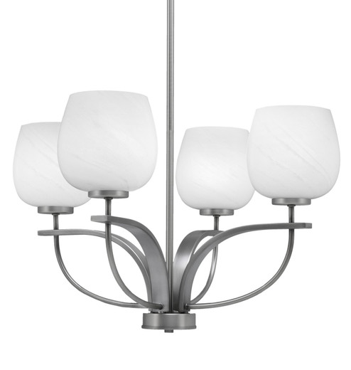 Cavella Four Light Chandelier in Graphite (200|3904-GP-4811)