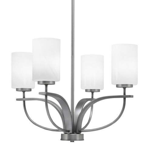 Cavella Four Light Chandelier in Graphite (200|3904-GP-3001)