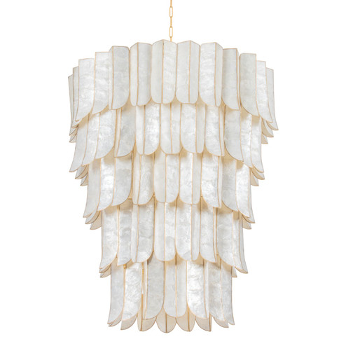 Cartagena 27 Light Chandelier in Vintage Gold Leaf (68|365-39-VGL)