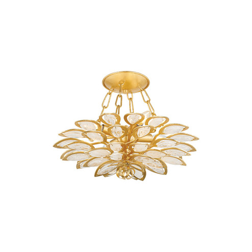 Vittoria Four Light Semi Flush Mount in Gold Leaf (68|363-18-GL)