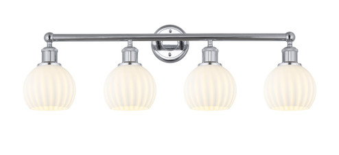 Edison Four Light Bath Vanity in Polished Chrome (405|616-4W-PC-G1217-6WV)