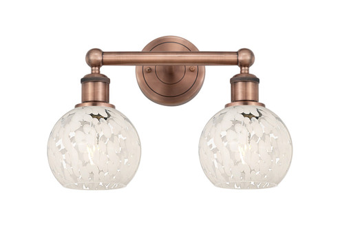 Edison LED Bath Vanity in Antique Copper (405|616-2W-AC-G1216-6WM)