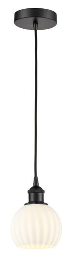 Edison One Light Mini Pendant in Matte Black (405|616-1P-BK-G1217-6WV)