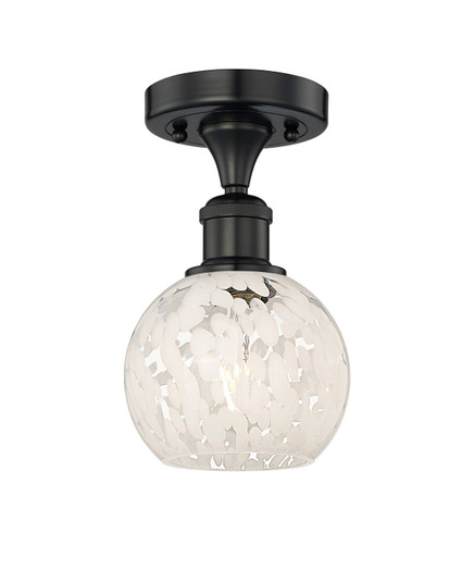 Edison One Light Semi-Flush Mount in Matte Black (405|616-1F-BK-G1216-6WM)