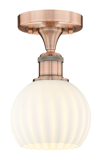 Edison One Light Semi-Flush Mount in Antique Copper (405|616-1F-AC-G1217-6WV)