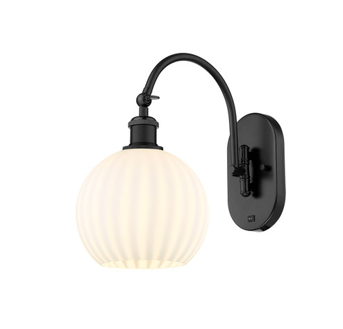 Ballston LED Wall Sconce in Matte Black (405|518-1W-BK-G1217-8WV)