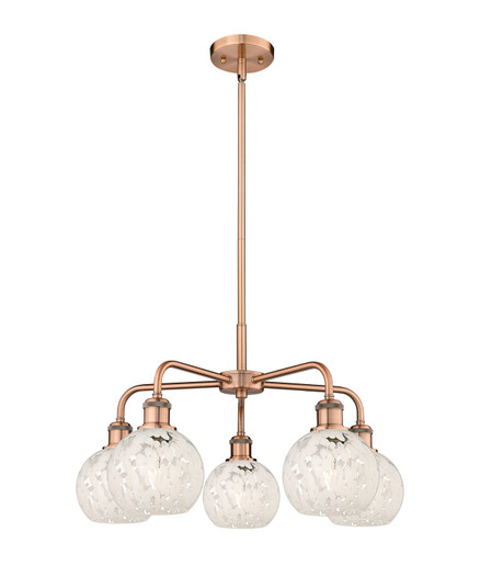 Downtown Urban LED Chandelier in Antique Copper (405|516-5CR-AC-G1216-6WM)