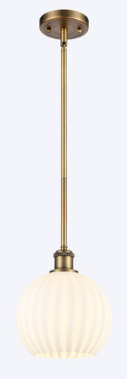 Ballston LED Mini Pendant in Brushed Brass (405|516-1S-BB-G1217-8WV)