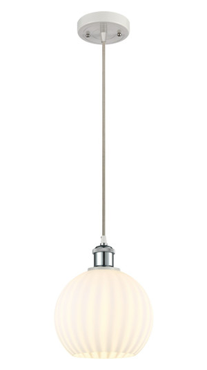 Ballston LED Mini Pendant in White Polished Chrome (405|516-1P-WPC-G1217-8WV)