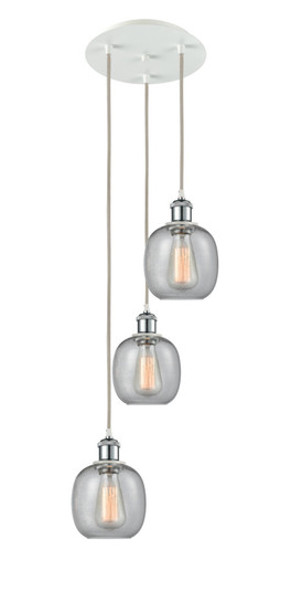 Ballston LED Pendant in White Polished Chrome (405|113B-3P-WPC-G104)