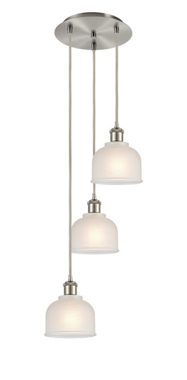 Ballston LED Pendant in Brushed Satin Nickel (405|113B-3P-SN-G411)