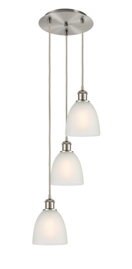 Ballston Three Light Pendant in Brushed Satin Nickel (405|113B-3P-SN-G381)