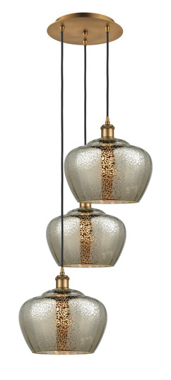 Ballston Three Light Pendant in Brushed Brass (405|113B-3P-BB-G96-L)