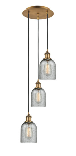 Ballston Three Light Pendant in Brushed Brass (405|113B-3P-BB-G257)