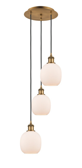 Ballston LED Pendant in Brushed Brass (405|113B-3P-BB-G101)