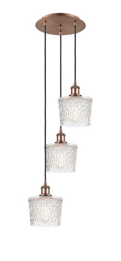 Ballston Three Light Pendant in Antique Copper (405|113B-3P-AC-G402)