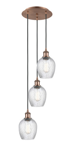 Ballston Three Light Pendant in Antique Copper (405|113B-3P-AC-G292)