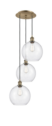 Ballston LED Pendant in Antique Brass (405|113B-3P-AB-G124-10)