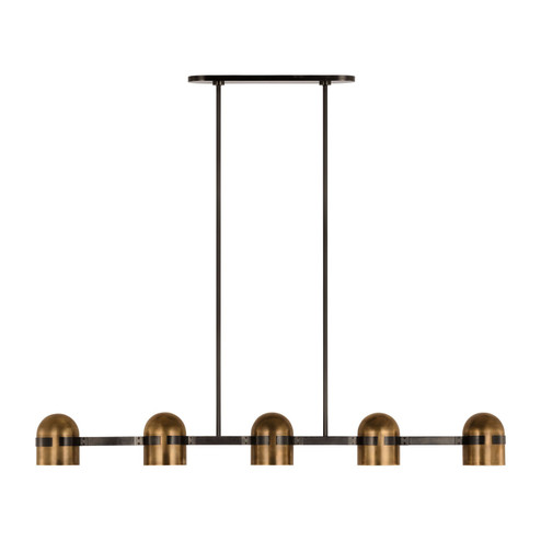 Octavia LED Linear Chandelier in Blackened Bronze/Bright Worn Brass (182|AKLS33727BDZ/BWB)