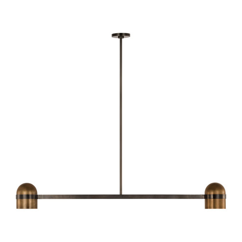 Octavia LED Linear Chandelier in Blackened Bronze/Bright Worn Brass (182|AKLS33627BDZ/BWB)