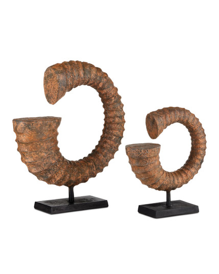 Faux Horn Set of 2 in Rustic/Black (142|1200-0769)