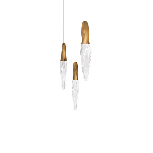 Kindjal LED Pendant in Aged Brass (529|BPD13203-AB)